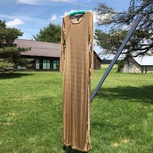 BCBGMAXAZRIA Liquid Gold Dress